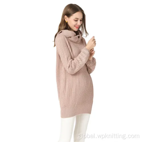 Dye Yarn Women Pullover Sweater Fashion women's turtleneck pullover sweater tight Factory